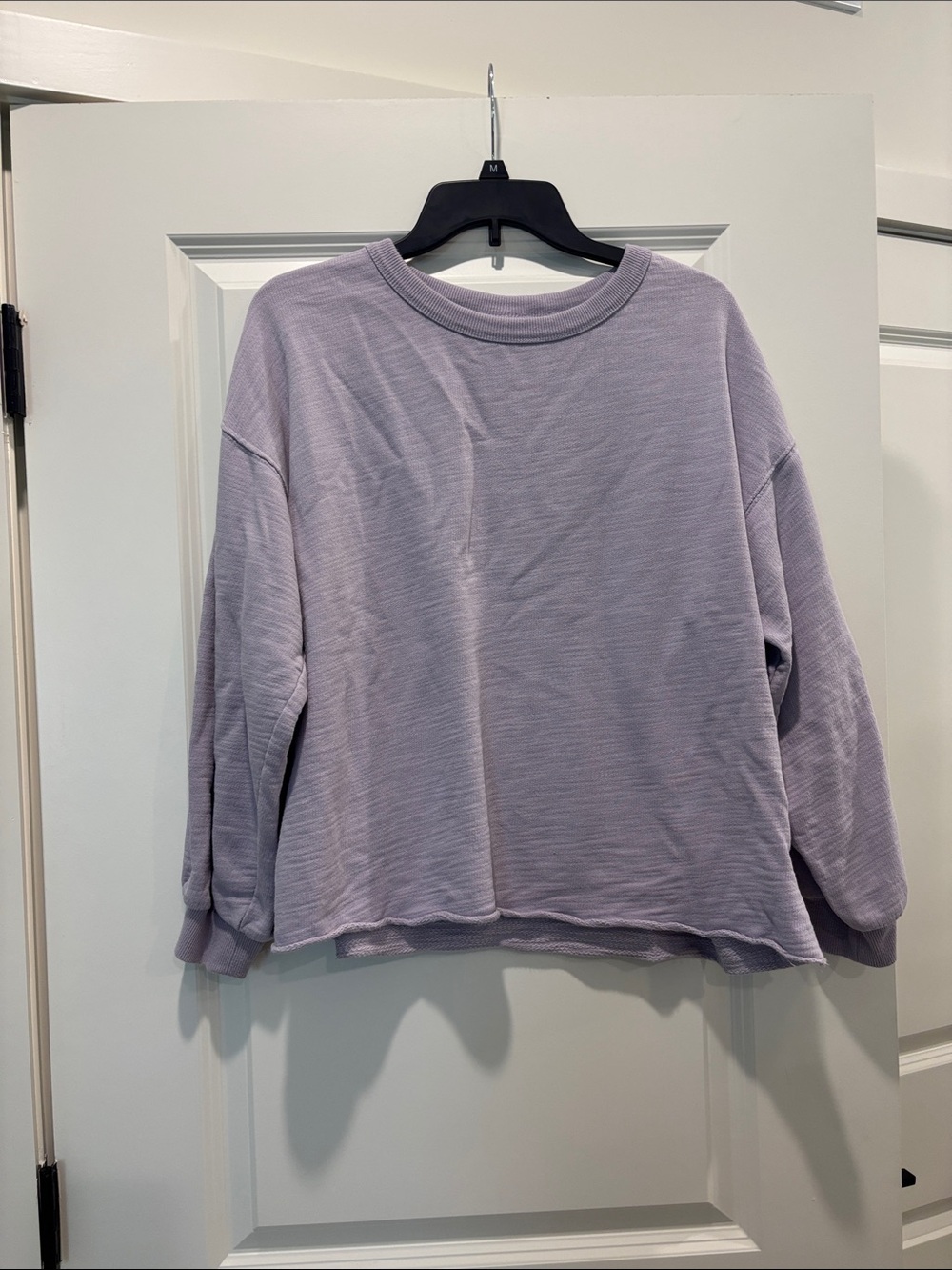 Universal Thread Lavender Boxy Cropped Crewneck Sweatshirt - Women